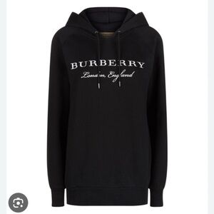 Burberry Black Sweatshirt with White Logo